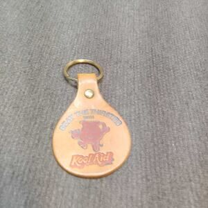 Vintage Kool-Aid Keychain Beat The Thirsties Leather Kool Aid Man Souvenir